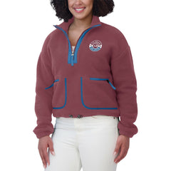 Colorado Avalanche WEAR by Erin Andrews Women's Polar Fleece Half-Zip Jacket - Burgundy Jackets