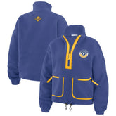 St. Louis Blues WEAR by Erin Andrews Women's Polar Fleece Half-Zip Jacket - Blue Jackets