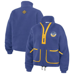 St. Louis Blues WEAR by Erin Andrews Women's Polar Fleece Half-Zip Jacket - Blue Jackets