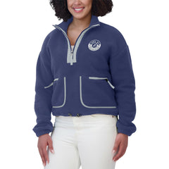 Tampa Bay Lightning WEAR by Erin Andrews Women's Polar Fleece Half-Zip Jacket - Blue Jackets