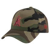Los Angeles Angels Woodland Team Pop 9FORTY A-Frame Adjustable Hat Camo