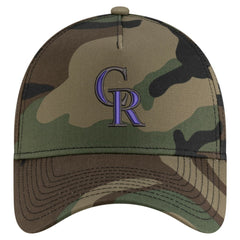Colorado Rockies Woodland Team Pop 9FORTY A-Frame Adjustable Hat Camo