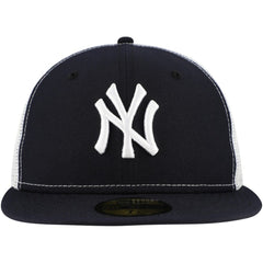 New York Yankees Team Color 59FIFTY Trucker Fitted Hat Navy