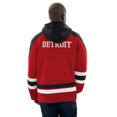 Detroit Red Wings Starter Hockey Pullover Hoodie - Red/Black Hoodies