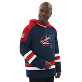 Columbus Blue Jackets Starter Hockey Pullover Hoodie - Navy/Red Hoodies