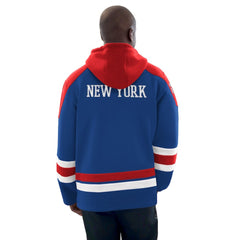 New York Rangers Starter Hockey Pullover Hoodie - Blue/Red Hoodies