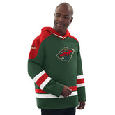 Minnesota Wild Starter Hockey Pullover Hoodie - Green/Red Hoodies