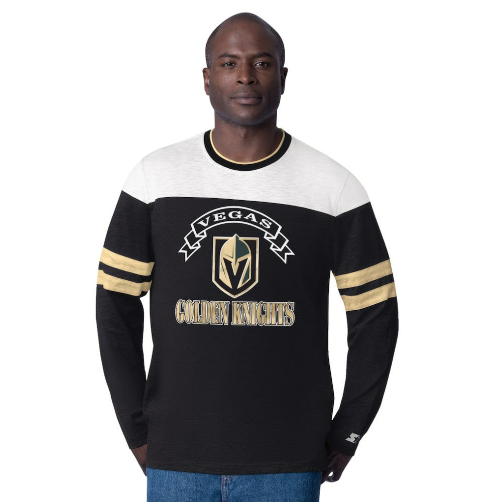 Vegas Golden Knights Starter Blitz Durene Long Sleeve T-Shirt - Black T-shirts