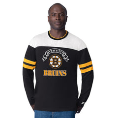 Boston Bruins Starter Blitz Durene Long Sleeve T-Shirt - Black T-shirts