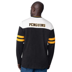 Pittsburgh Penguins Starter Blitz Durene Long Sleeve T-Shirt - Black T-shirts