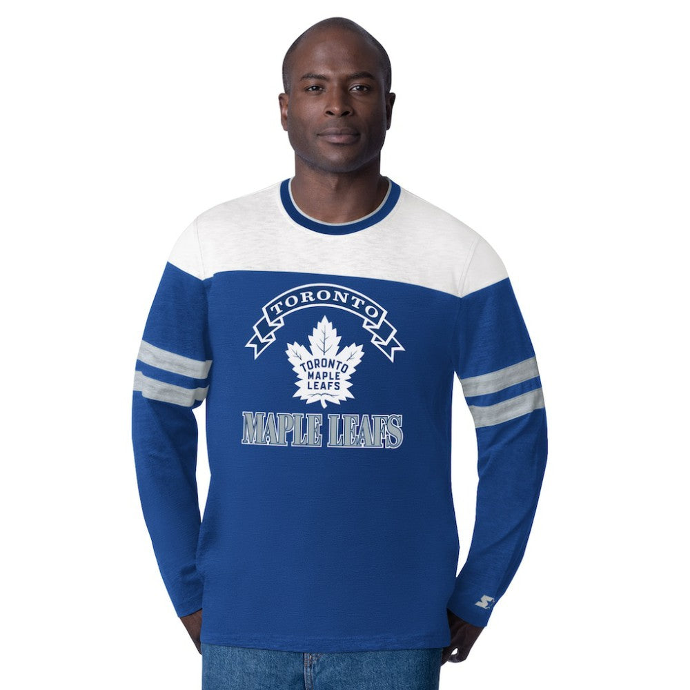 Toronto Maple Leafs Starter Blitz Durene Long Sleeve T-Shirt - Blue T-shirts