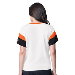 Philadelphia Flyers G-III 4Her by Carl Banks Women's Rink Oversized Rhinestone V-Neck T-Shirt - White T-shirts