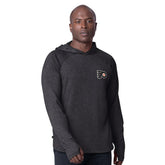 Philadelphia Flyers MSX by Michael Strahan Fast Track Raglan Long Sleeve Hoodie T-Shirt - Black T-shirts