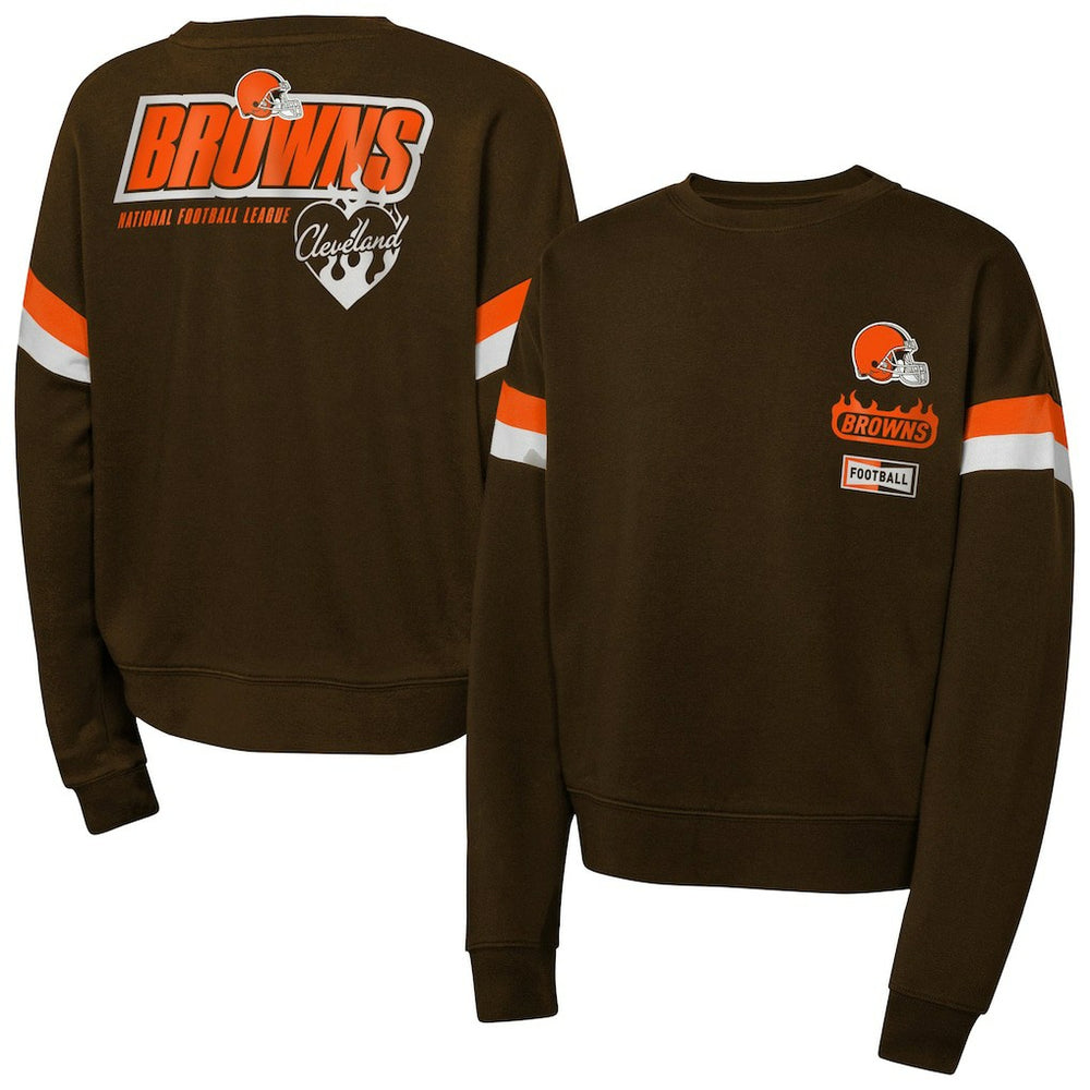 Cleveland Browns Girls Eternal Love Pullover Sweatshirt - Brown online