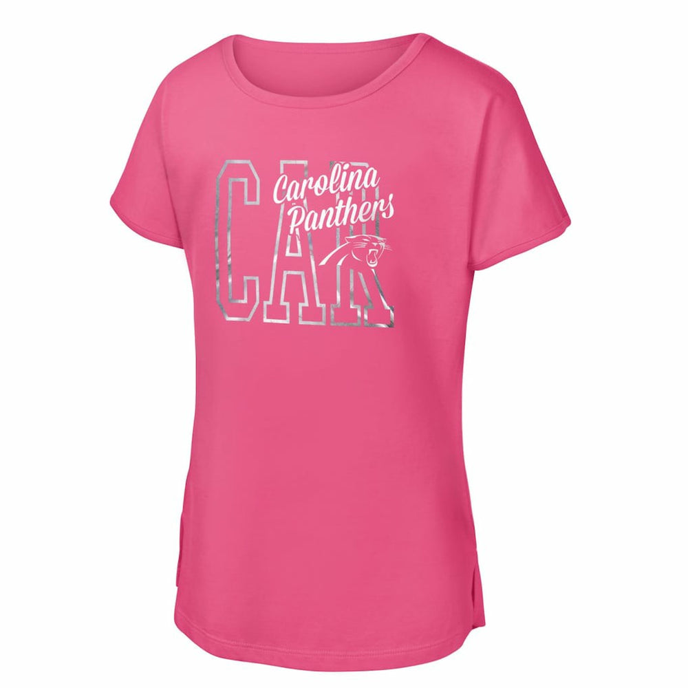 Carolina Panthers Girls Youth Signal Caller Dolman T-Shirt - Pink online