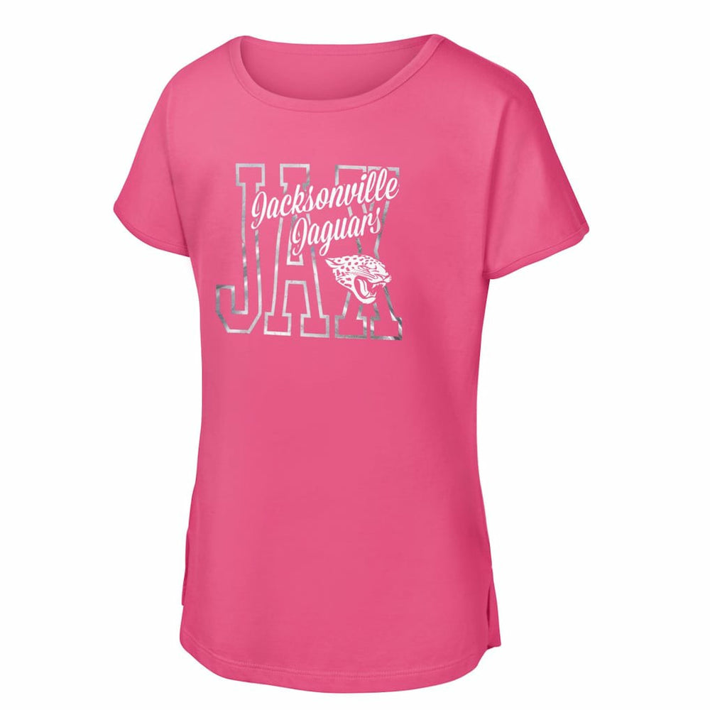 Jacksonville Jaguars Girls Youth Signal Caller Dolman T-Shirt - Pink for sale