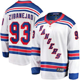 Mika Zibanejad New York Rangers Fanatics Away Premier Breakaway Player Jersey - White Jerseys