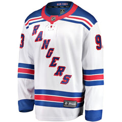 Mika Zibanejad New York Rangers Fanatics Away Premier Breakaway Player Jersey - White Jerseys