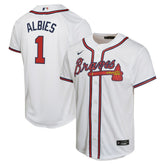Ozzie Albies Atlanta Braves Youth Home Game Player Jersey White