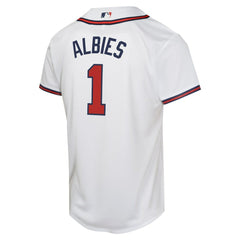 Ozzie Albies Atlanta Braves Youth Home Game Player Jersey White