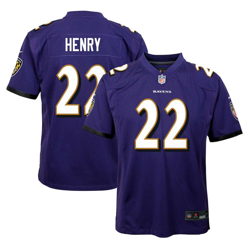 Derrick Henry Baltimore Ravens Youth Game Jersey - Purple cheap