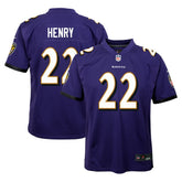 Derrick Henry Baltimore Ravens Youth Game Jersey - Purple cheap