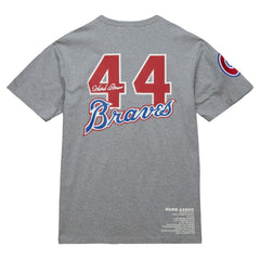 Hank Aaron Atlanta Braves Cooperstown Collection Legends T-Shirt Heather Gray