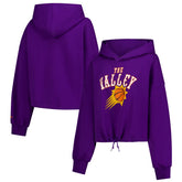 Phoenix Suns Women's 2024/25 City Edition Cropped Pullover Hoodie - Purple for sale