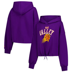 Phoenix Suns Women's 2024/25 City Edition Cropped Pullover Hoodie - Purple for sale