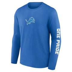 Detroit Lions One Pride Long Sleeve T-Shirt - Blue discount