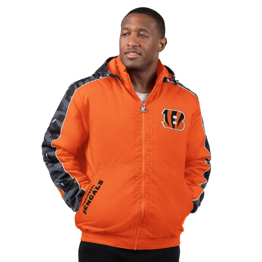Cincinnati Bengals Starter Thursday Night Gridiron Full-Zip Jacket - Orange discount