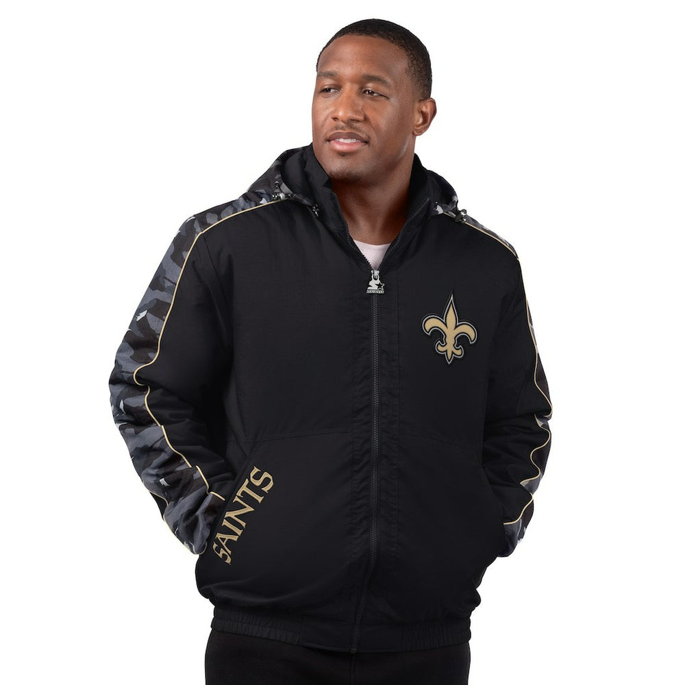 New Orleans Saints Starter Thursday Night Gridiron Full-Zip Jacket - Black on sale