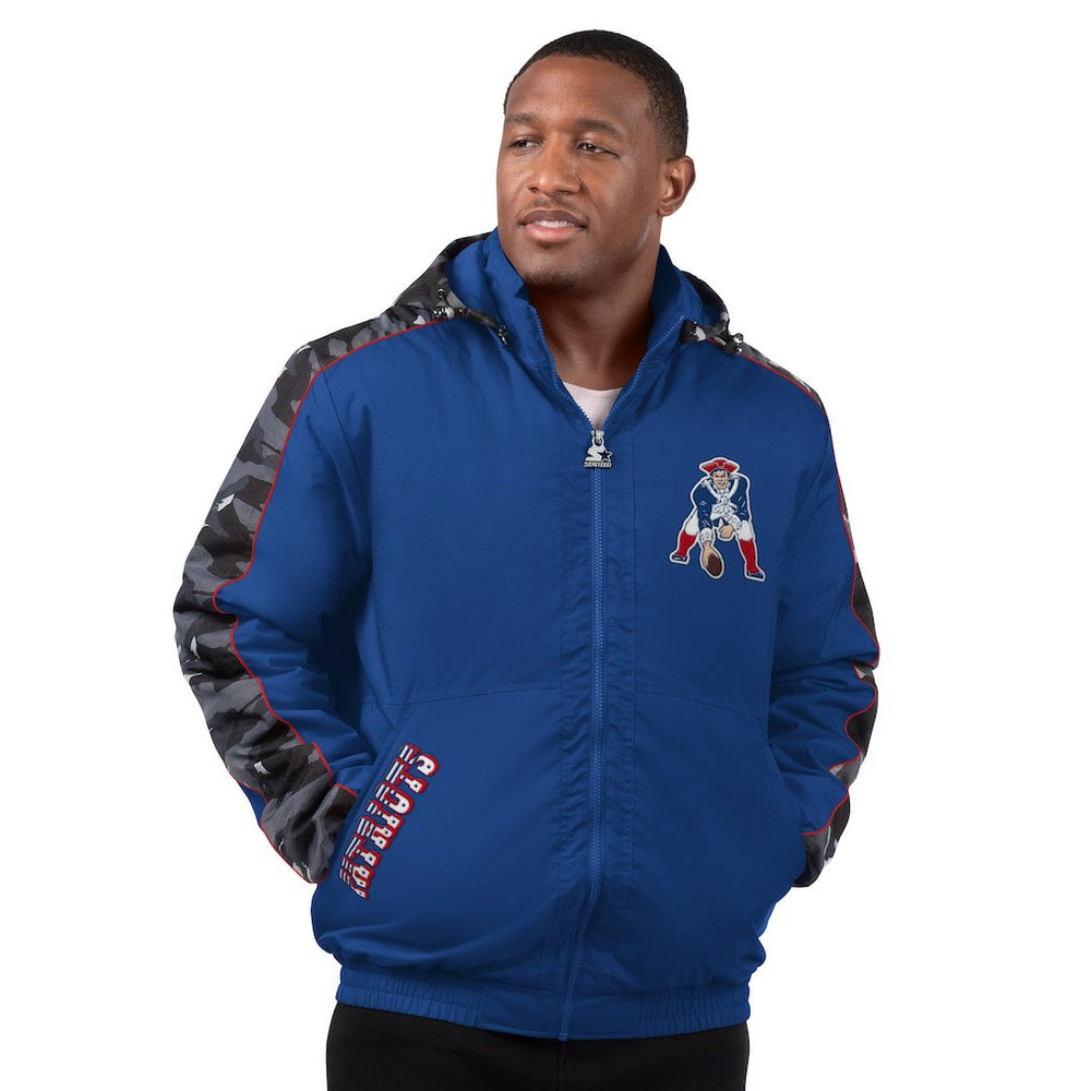 New England Patriots Starter Thursday Night Gridiron Full-Zip Hoodie Jacket - Navy online