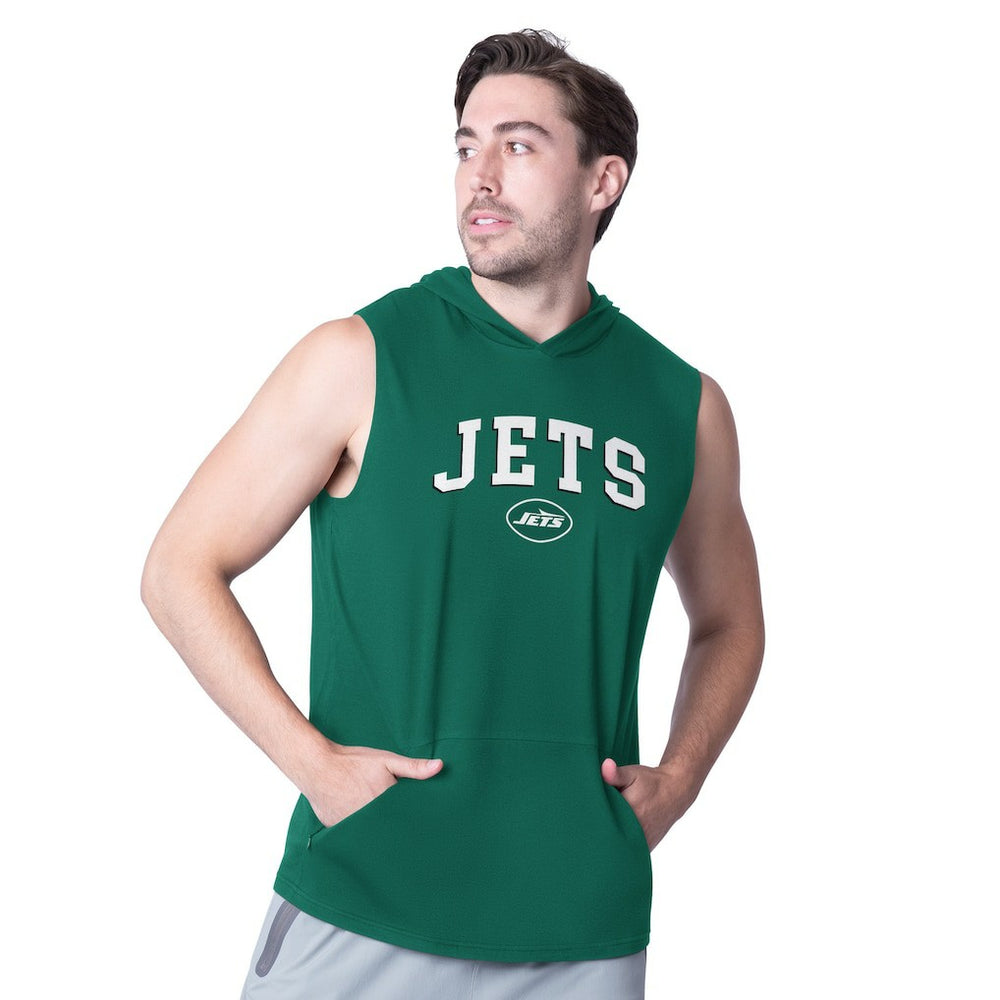 New York Jets MSX by Michael Strahan Action Sleeveless Pullover Hoodie - Green outlet