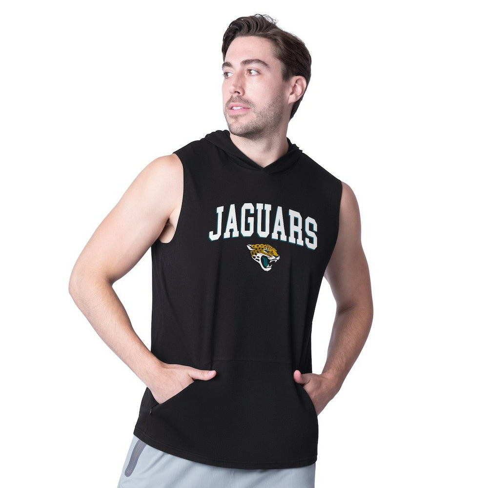 Jacksonville Jaguars MSX by Michael Strahan Action Sleeveless Pullover Hoodie - Black online