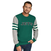 New York Jets Tommy Hilfiger Acrylic Crewneck Pullover Sweater - Green/Heather Gray sale
