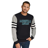 Jacksonville Jaguars Tommy Hilfiger Acrylic Crewneck Pullover Sweater - Black/Heather Gray online