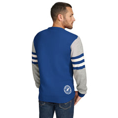 Los Angeles Rams Tommy Hilfiger Acrylic Crewneck Pullover Sweater - Royal/Heather Gray sale