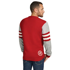 San Francisco 49ers Tommy Hilfiger Acrylic Crewneck Pullover Sweater - Scarlet/Heather Gray for sale