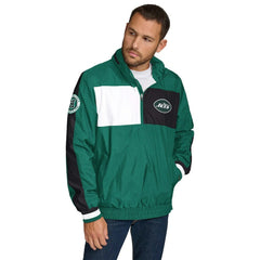 New York Jets Tommy Hilfiger Gael Lightweight Half-Zip Hoodie Jacket - Green outlet