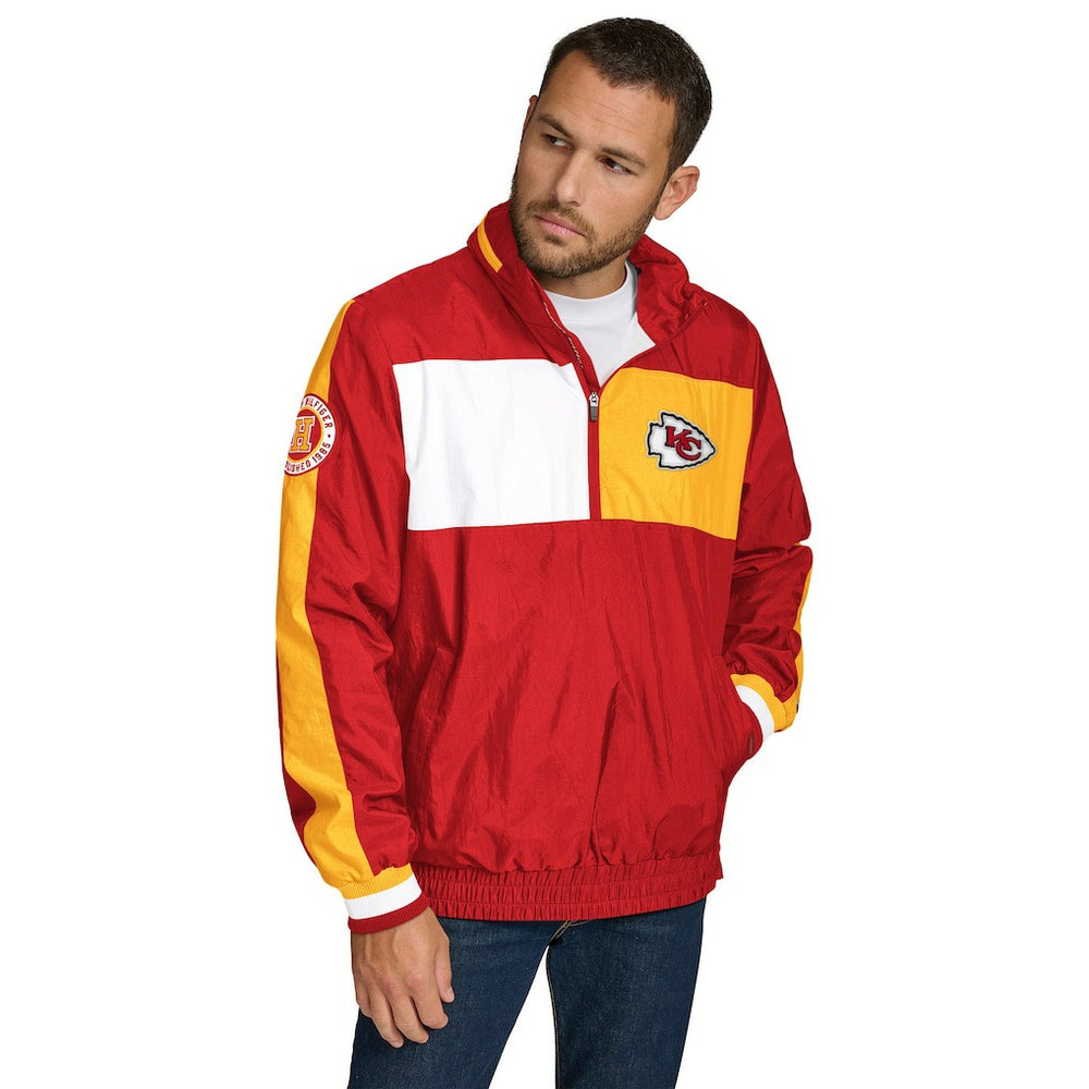Kansas City Chiefs Tommy Hilfiger Gael Lightweight Half-Zip Hoodie Jacket - Red outlet