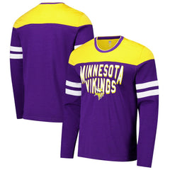 Minnesota Vikings G-III Sports by Carl Banks Adaptive Hail Mary Long Sleeve T-Shirt - Purple/Gold cheap