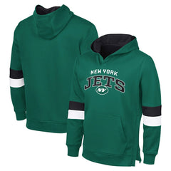 New York Jets G-III Sports by Carl BanksMen's Adaptive Faceoff Pullover Hoodie - Green/Gray on sale