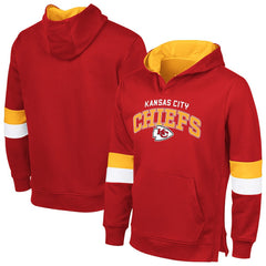 Kansas City Chiefs G-III Sports by Carl Banks Adaptive Faceoff Pullover Hoodie - Red/Gold discount