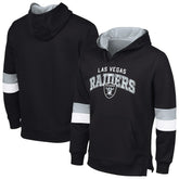 Las Vegas Raiders G-III Sports by Carl Banks Adaptive Faceoff Pullover Hoodie - Black/Silver on sale