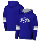 Indianapolis Colts G-III Sports by Carl Banks Adaptive Faceoff Pullover Hoodie - Royal/Silver for sale