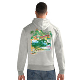 New York Jets Margaritaville Time Flies Garment Dyed Pullover Hoodie - Gray for sale