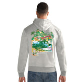 San Francisco 49ers Margaritaville Time Flies Garment Dyed Pullover Hoodie - Gray for sale