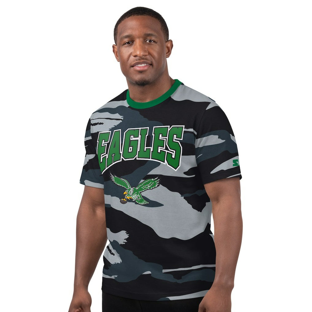 Philadelphia Eagles Starter Thursday Night Gridiron Classics Vintage Logo T-Shirt - Camo/Gray online