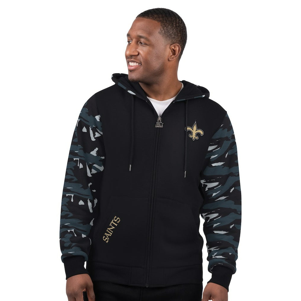 New Orleans Saints Starter Thursday Night Gridiron Full-Zip Hoodie - Black cheap